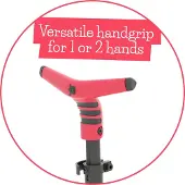 Chillafish Skateboard en Step 2-in-1 - Kinderstep omvormbaar naar Skateboard - Coraal Roze - Jongens en meisjes 3 jaar en ouder - Verstelbaar stuur - Model Skatieskootie 2