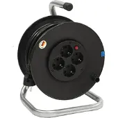 Bachmann kabelhaspel 4-voudig met thermische beveiliging, 25 m
