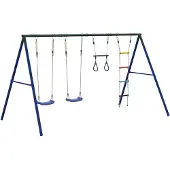 vidaXL Schommelset met schommels, trapeze en ladder