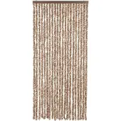 vidaXL Vliegengordijn 56x185 cm chenille beige en donkerbruin