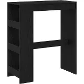 vidaXL Bartafel met rekken Zwarte eik 90x40x103,5 cm bewerkt hout