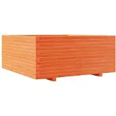 vidaXL Plantenbak 110x110x49,5 cm massief grenenhout wasbruin