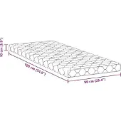 vidaXL Matras Wit 90 x 190 cm Jacquard stof