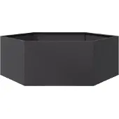 vidaXL Plantenbak zeshoek 138x120x45 cm staal zwart