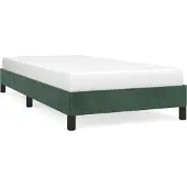 vidaXL Bedframe zonder matras 120x210 cm fluweel donkergroen