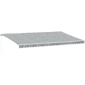 vidaXL Luifel handmatig uittrekbaar en LED 600x300 cm antraciet en wit