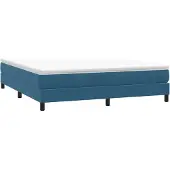 vidaXL Boxspringbed zonder matras 180x220 cm fluweel donkerblauw