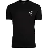 Armani Exchange Shirt zwart / wit