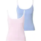 Urban Classics Top blauw / lichtroze / wit