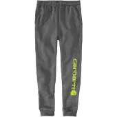 Carhartt Tapered Graphic, joggingbroek ,Donkergrijs/Neon-Geel ,L