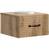vidaXL Muurbevestigde Nachttafel 2 st Artisanaal eiken