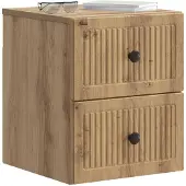 vidaXL Muurbevestigde Nachttafel 2 st Artisanaal eiken