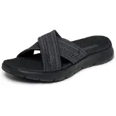 SKECHERS Muiltjes 'Go Walk Flex' grijs / zwart