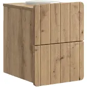 vidaXL Muurbevestigde Nachttafel 2 st Artisanaal eiken
