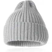 LGT JWLS Grof gebreide Beanie Muts Grijs - Ruim model
