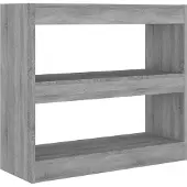 vidaXL Boekenkast/kamerscherm 80x30x72 cm grijs sonoma eikenkleurig