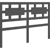 vidaXL Hoofdbord 205,5x4x100 cm massief grenenhout grijs