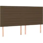 vidaXL Hoofdbord donkerbruin 180x5x118/128 cm stof