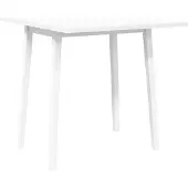 vidaXL Eettafel, wit, massief hout, rubberhout