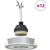 vidaXL Spotje Zilver 9 x 9 x 2 cm Aluminium