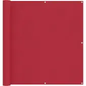 vidaXL Balkonscherm Rechthoekig 110 x 700 cm Oxford Stof Rood