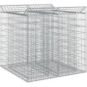vidaXL Gabionen verhoogde border, 2 stuks, 100 x 100 x 100 cm, verzinkt staal