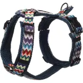 Flamingo Hond Harnas Y-vorm Nusa Penida Blauw S 34-62cm 44-60cm 20mm