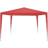 vidaXL Partytent, rood, 300 x 300 x 255 cm, PE en staal