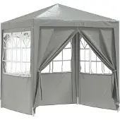 vidaXL Partytent Lichtgrijs 200 x 200 x 240 cm PE en staal