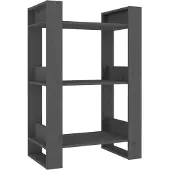 vidaXL Boekenkast/kamerscherm 60x35x91 cm massief grenenhout grijs