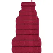 vidaXL 12-delige Handdoekenset FROGN 360 g/m² bordeaux