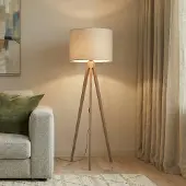 TK Lighting Vloerlamp Grand, hout donker, Woon-/ Eetkamer, Hout, Modern, vloerlamp hout
