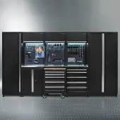 Datona Werkplaatsinrichting PREMIUM met RVS werkblad 350 cm breed