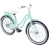 DaviBikes Molli – Kinderfiets – 24 inch – 1 versnelling – Terugtraprem – 130-165 cm – Mintgroen – Meisje