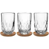 Leonardo GOCCE Latte Macchiato glas 390ml met onderzetter - set/3