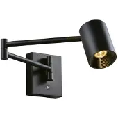 VIOKEF Wandlamp Melina, dimbaar, zwart, Woon-/ Eetkamer, Aluminium, Modern, wandlamp