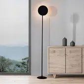 VIOKEF Vloerlamp Isabel, zwart, Woon-/ Eetkamer, Aluminium, Modern, vloerlamp