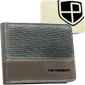 Peterson - Herenportefeuille - Grijs - RFID-beveiliging - Geen Sluiting