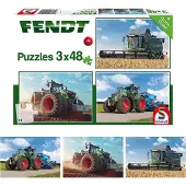 Schmidt 3 x 48-delige puzzel van Spiele, voor kinderen, met afbeeldingen van de Fendt 1050, 724 Vario en 6275L 56221