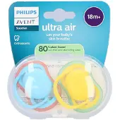 Philips Fopspeen +18m Air jaune/turquoise 2 St Fopspeen