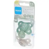 Mam Original Pure Silikon Fopspeen 0-6 Mnd Beige 2 Stuks