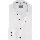 Olymp Wit overhemd Comfort Fit strijkvrij met button down boord