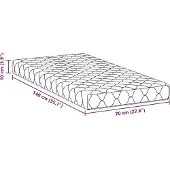 vidaXL Matras Wit 70 x 140 cm Jacquard stof