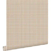 ESTAhome behang ruitjes bruin - 50 x 900 cm - 132147