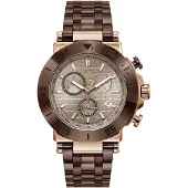 Gc Analoog horloge 'One Sport' bruin / goud