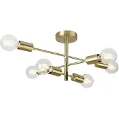 ITALUX Atlantico Hanglamp PNC-5679-6-GD Messing 6xE27