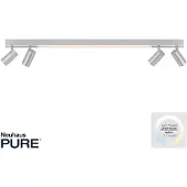Paul Neuhaus Strakke plafondlamp Pure Lines Spot aluminium