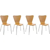 CLP Calisto - 4x Bezoekersstoel natura