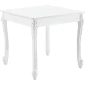 En.casa Eettafel voor 2 personen, keuken, landelijke stijl, wit, eettafel, tafel, eetkamer, MDF, 76x80x80 cm, []