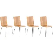 CLP Pepe Set van 4 wachtkamerstoelen eik